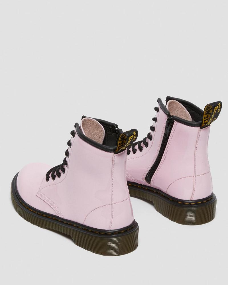 Dr Martens Junior 1460 Lak Læder Snørestøvler Børn Lyserød | DK 684TCE